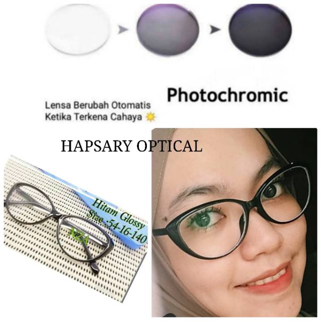 Frame Kacamata Wanita Terbaru, Kaca mata Cat Eye, Kacamata PHOTOCROMIC, Kaca mata Minus dan Plus