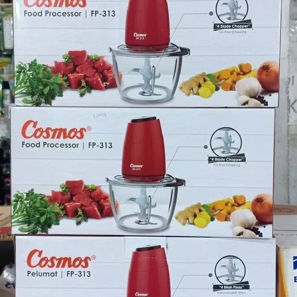 Blender COSMOS FP 313 Mini Penghalus Food Processor Pelumat Penggiling Makanan Daging FP313 Murah AWET PRAKTIS