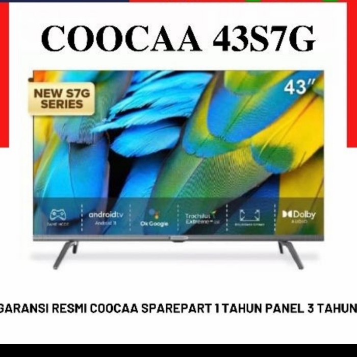 tv led coocaa 43 inch smart android 11 seri 43S7G