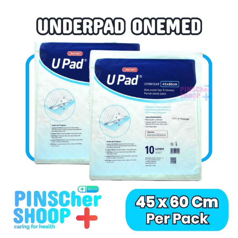 Underpad Perlak 45 x 60 cm OneMed Alas Alas Bayi Isi 10 Pcs