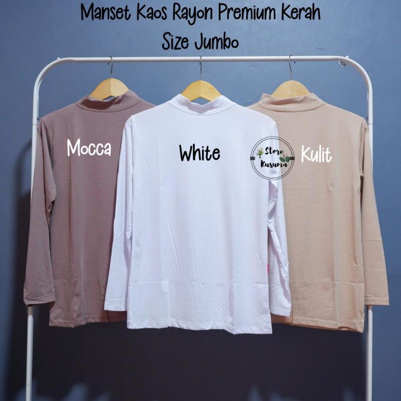 Manset Kaos Rayon Premium Kerah Size Jumbo/XXL