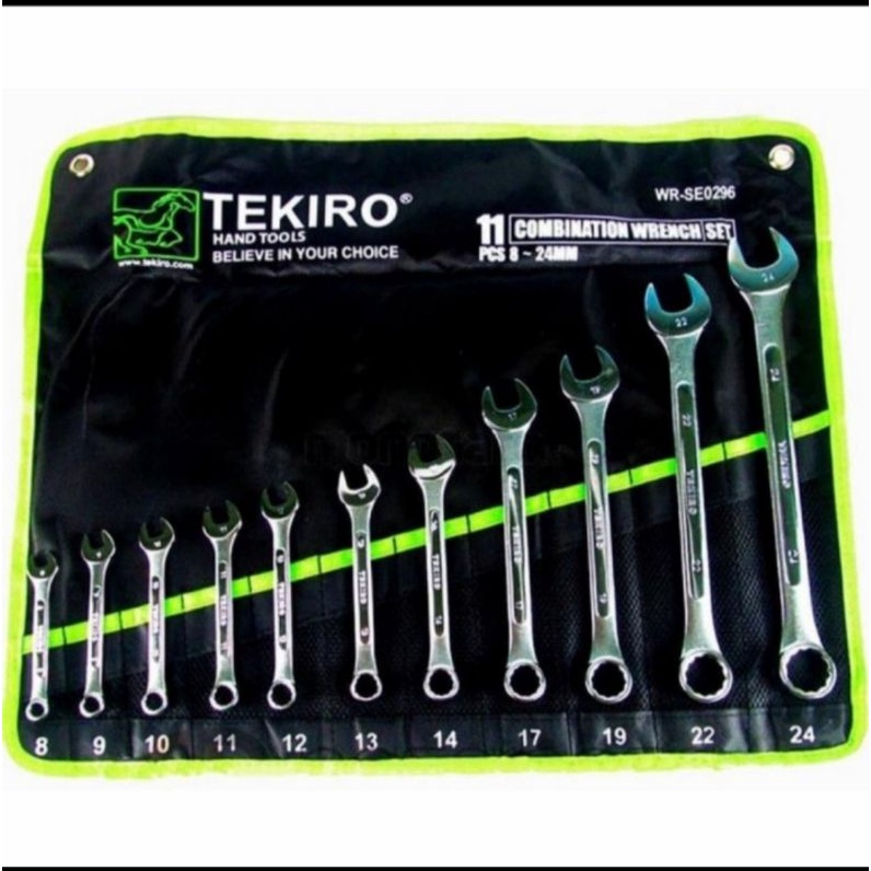 TEKIRO KUNCI RING PAS SET 11PCS  8-24MM KUNCI KOMBINASI TEKIRO