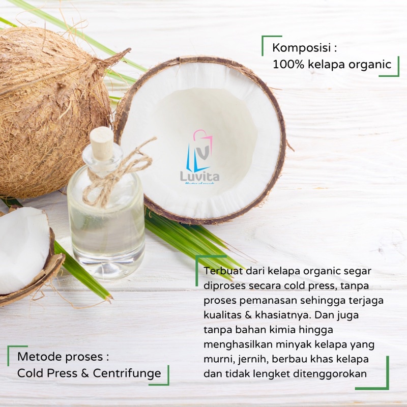 VCO 1 liter Extra Virgin Coconut Oil Minyak kelapa 1000ml