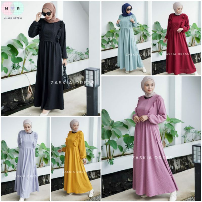 Zaskia Dress by Yayuku || Dress Busui || Dress Crinckle || Gamis Busui || Gamis Crinckle || Gamis Re