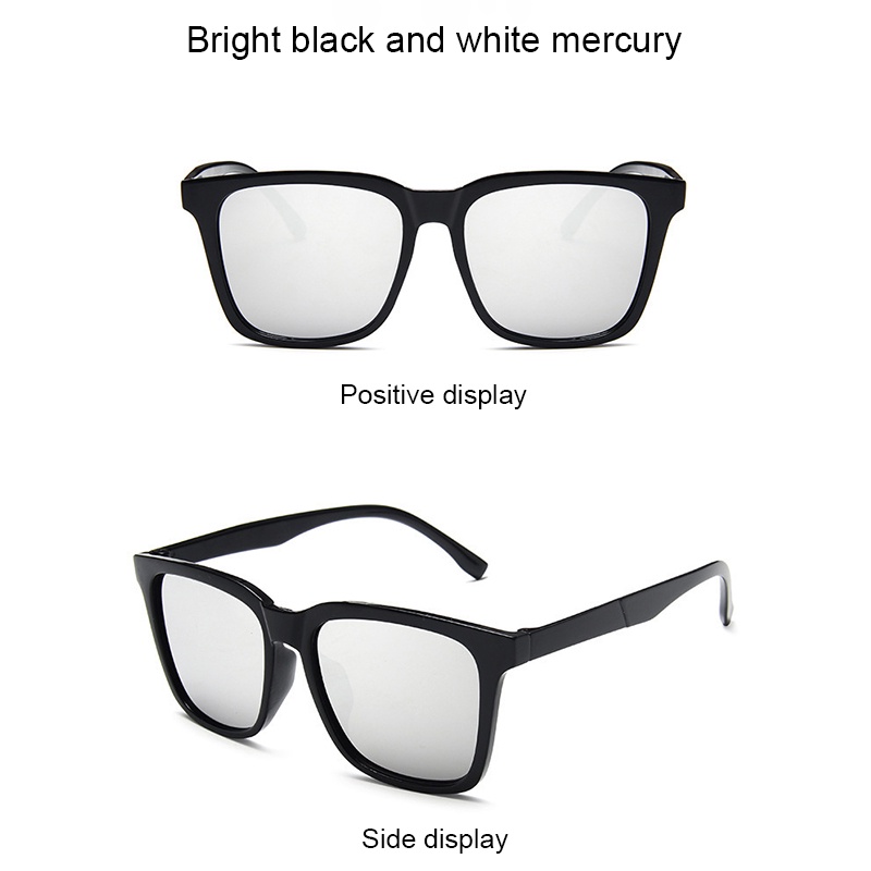 COD❤️Kacamata Hitam Pria lensa reflektif Sunglasses Retro Anti-Uv Kacamata Fashion Korea Trend