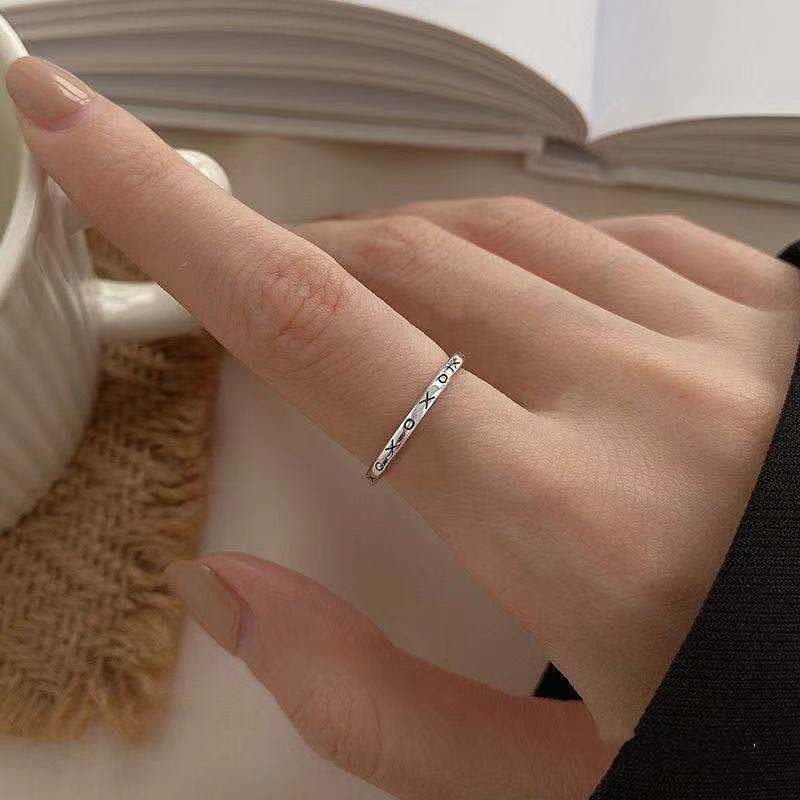 Cincin Pasangan Desain Xo Forever Love Untuk Pria Dan Wanita