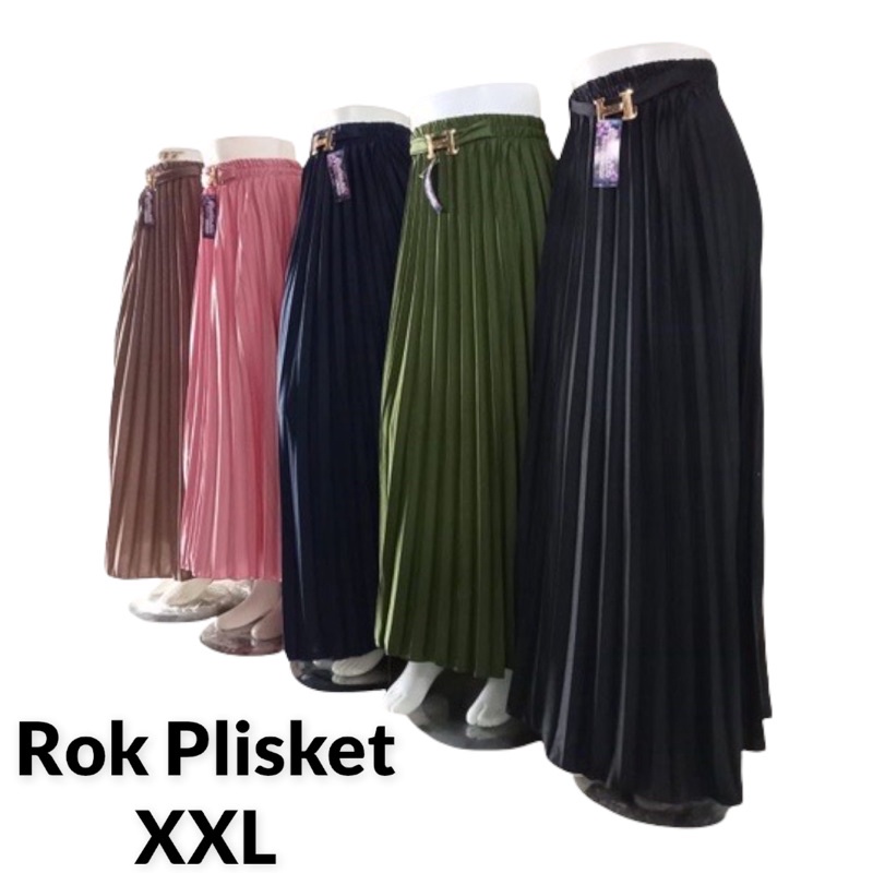 Rok Plisket Premium Panjang Hyget XXL rok plisket panjang dewasa rok panjang wanita rok panjang korea rok panjang fashion muslim rok panjang polos