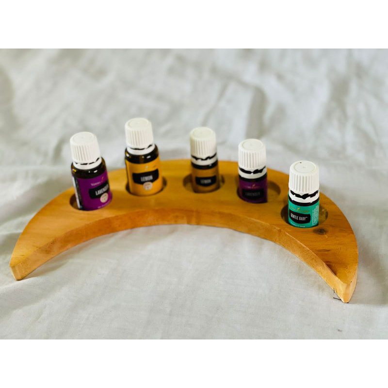 READY STOK) macrame tatakan kayu bulan/ tempat essential oil (DIF 003)