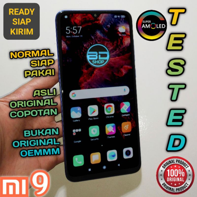ORIGINAL ASLI COPOTAN LCD SUPER AMOLED Touchscreen Frame Bazzel Xiaomi Mi 9 Mi9