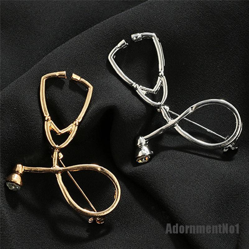 (Adornmentno1) Bros Pin Desain Stetoskop Untuk Dokter / Perawat