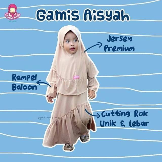 Gamis Anak Aisyah By Qonita Kids Shopee Indonesia