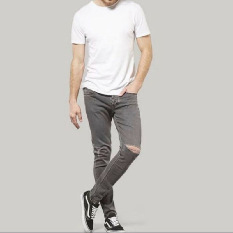 Ripped Jeans LEE Z1 Knox Grey Skinny fit original size 29