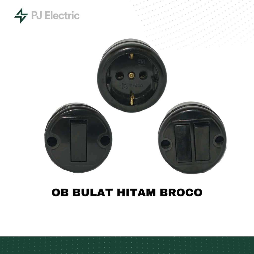 OB BULAT HITAM BROCO - SAKLAR TEMPEL - OB ENGKEL STOP SERI