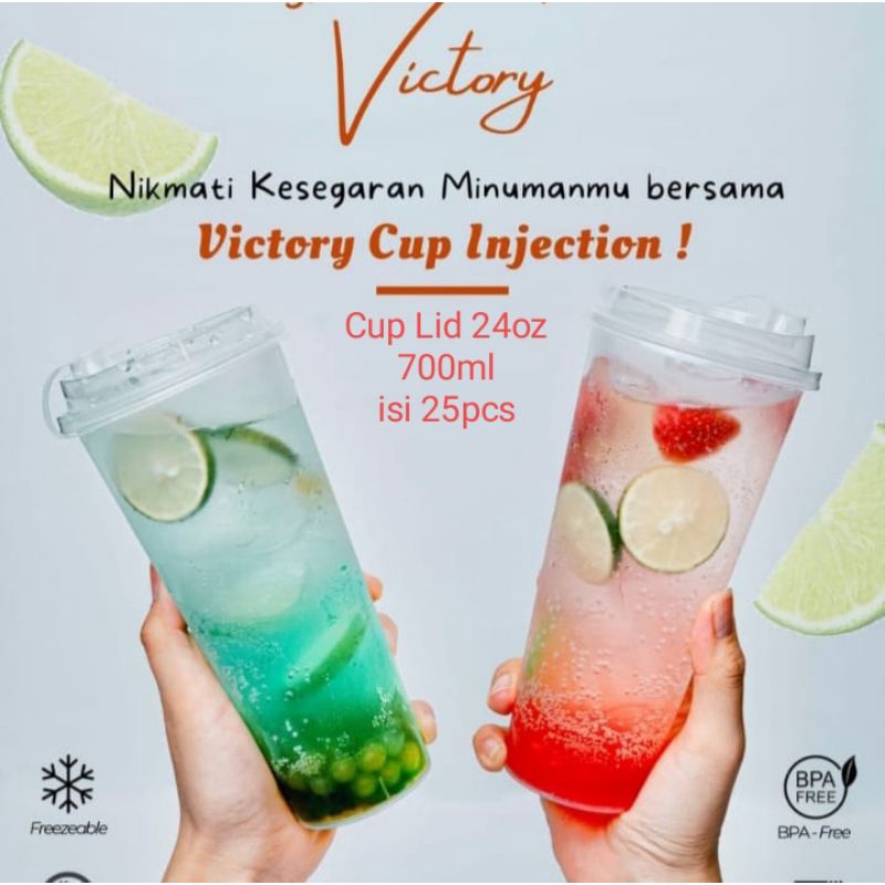 Gelas Cup 24oz 700ml isi 25 pcs Gelas Thinwal 24oz Thinwall cup 24oz Gelas Plastik 24oz 700ml