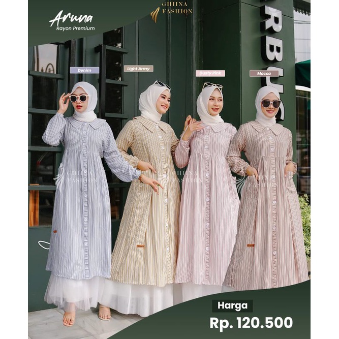 Aruna MIDI dres by ghina fashion/long tunik midi