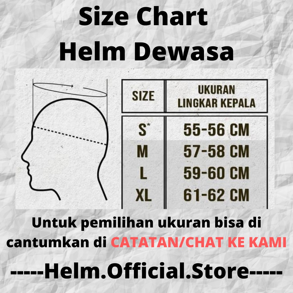 Helm bogo dewasa retro kaca datar SNI