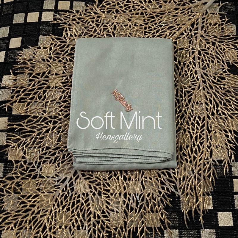 Part 1 Mylady Hijab Plain Voal Ultrafine by Myladyhijab dark mustard silver broken white optic white-SOFTMINT