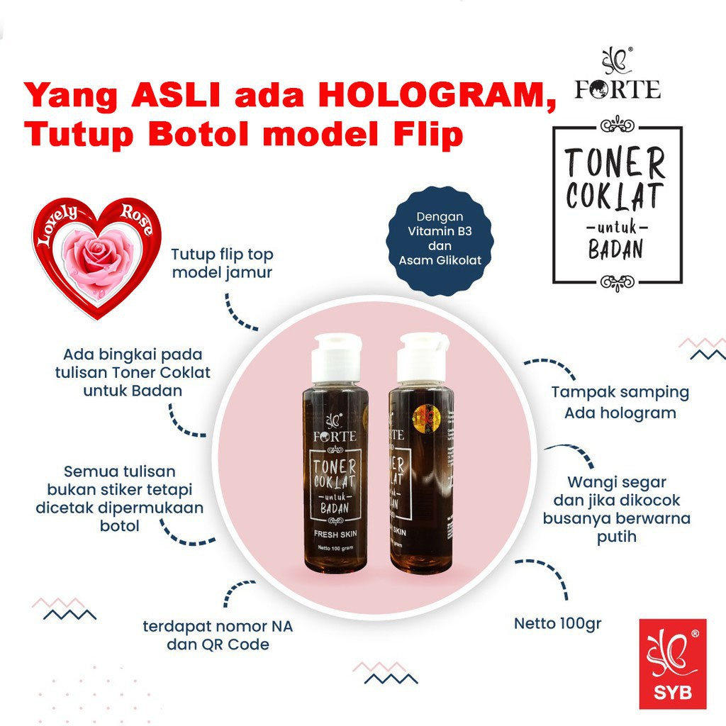 ★ BB ★ SYB Toner Badan | Red Jelly | Toner Coklat 100ml