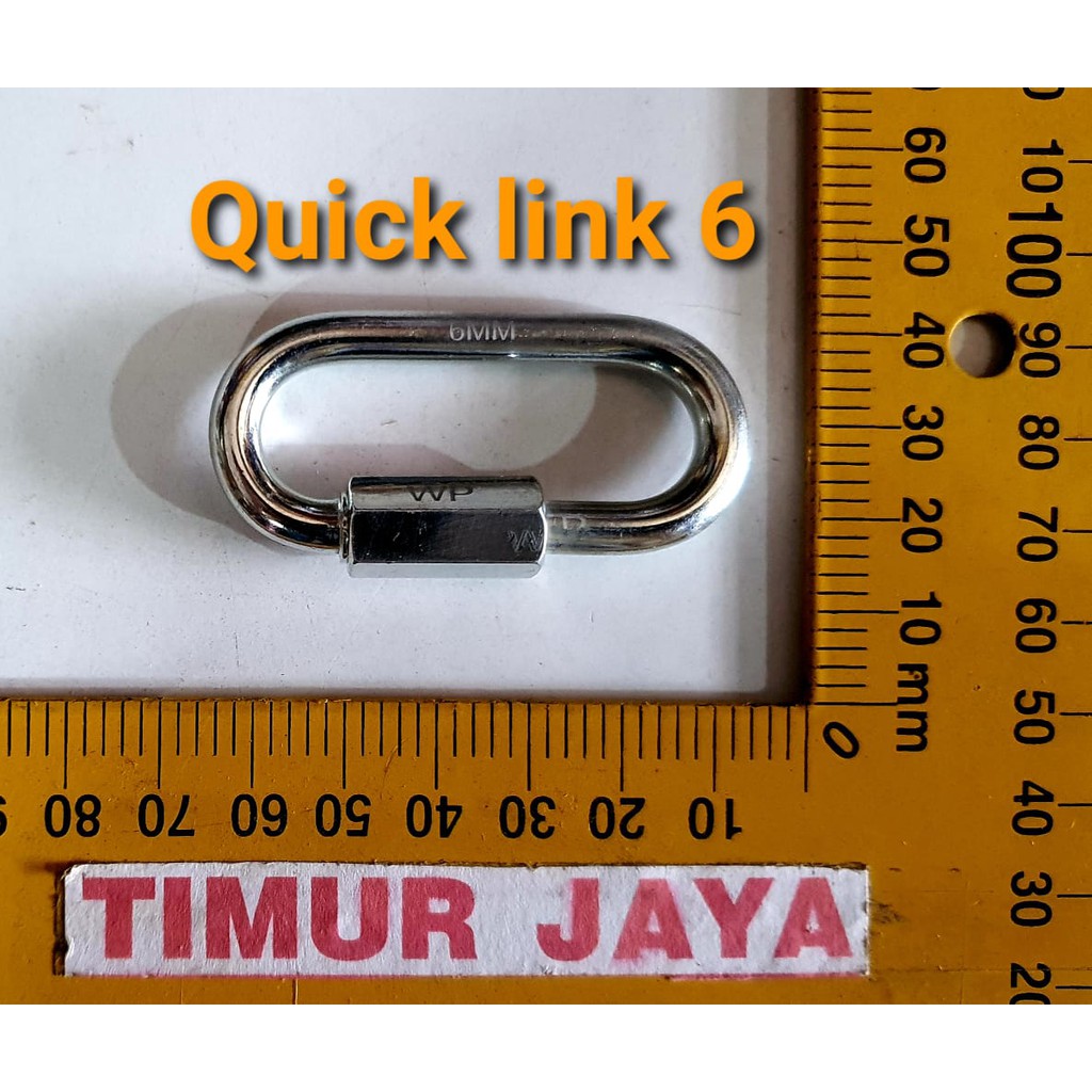 Quick Link carabiner  6 mm - Sambungan Rantai Tali hewan 6 mm