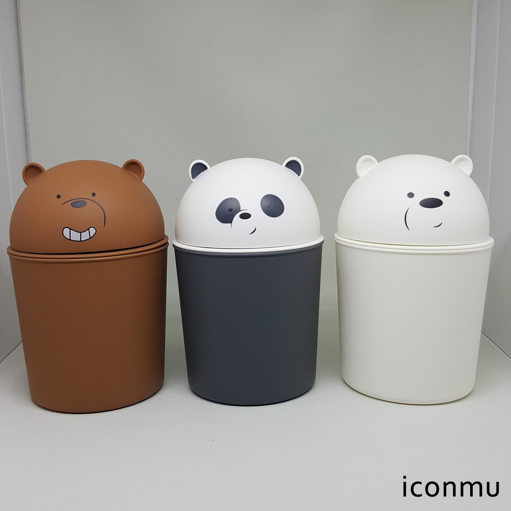 Miniso Tong Sampah We Bare Bears Waste Bin - Grizzly / Pan Pan / Ice Bear