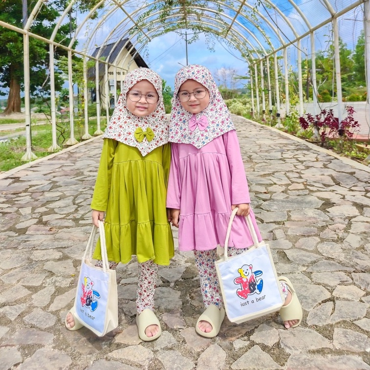 Nayla Set Kids Setelan Baju Muslim Anak Fashion Terlaris / Setelan Baju Muslim Anak