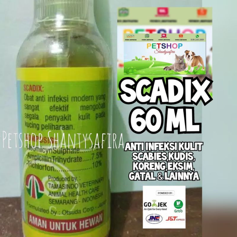 SCADIX ANTI INFEKSI KULIT KUCING ANJING SRPAY 60 ML OBAT KULIT KUCING