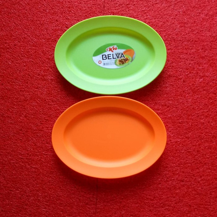 PIRING PLASTIK OVAL BELVA Tebal Piring Makan Saji PIRING OVAL KH BELVA 10 inch