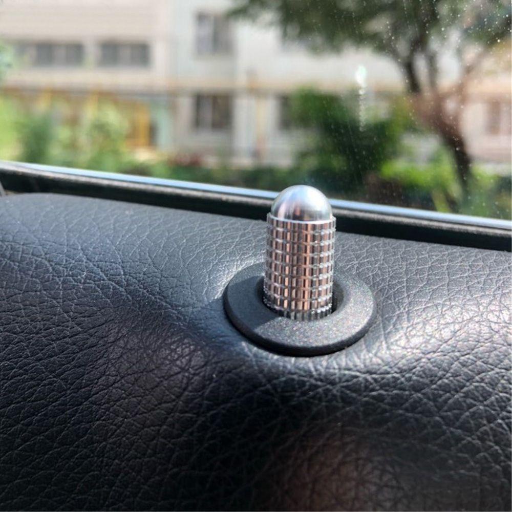 Solighter 4Pcs Knob Pin Pengunci Pintu Mobil Bahan Aluminum Alloy