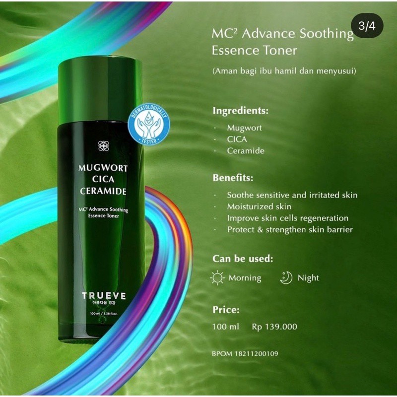 TRUEVE ABC Refining | B2C Acne | Recharge Hydrating | MC2 Sootthing Essence Toner 100ml