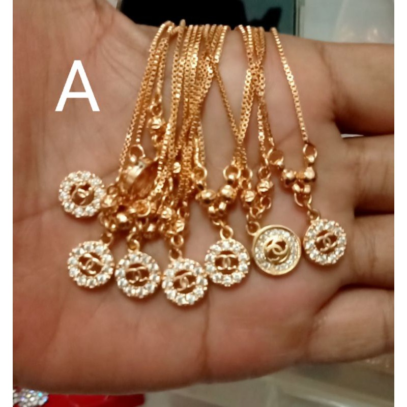 C113. Kalung xuping anak anak lapis emas dgn mata zircon 35 cm