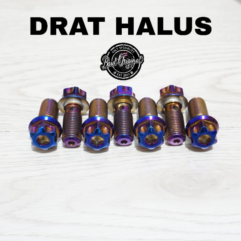 baut kaliper probolt new model blue drat halus alus original heng