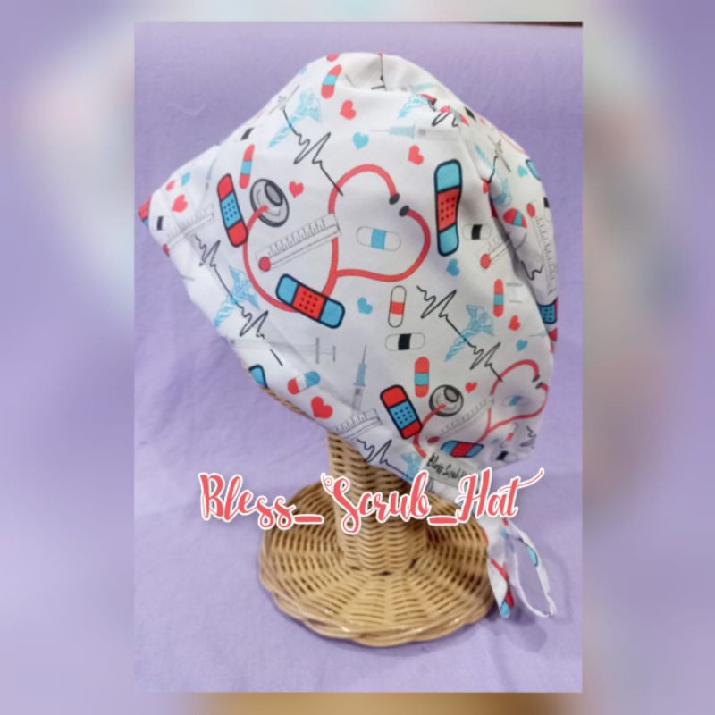 Topi Bedah / Nurse Cap/ Sugical cap/ Topi Motif/Dokter