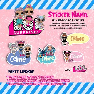 Sticker Stiker Label Nama Karakter Tema LOL SURPRISE Sticker Stiker Label Nama Karakter Tema LOL SURPRISE