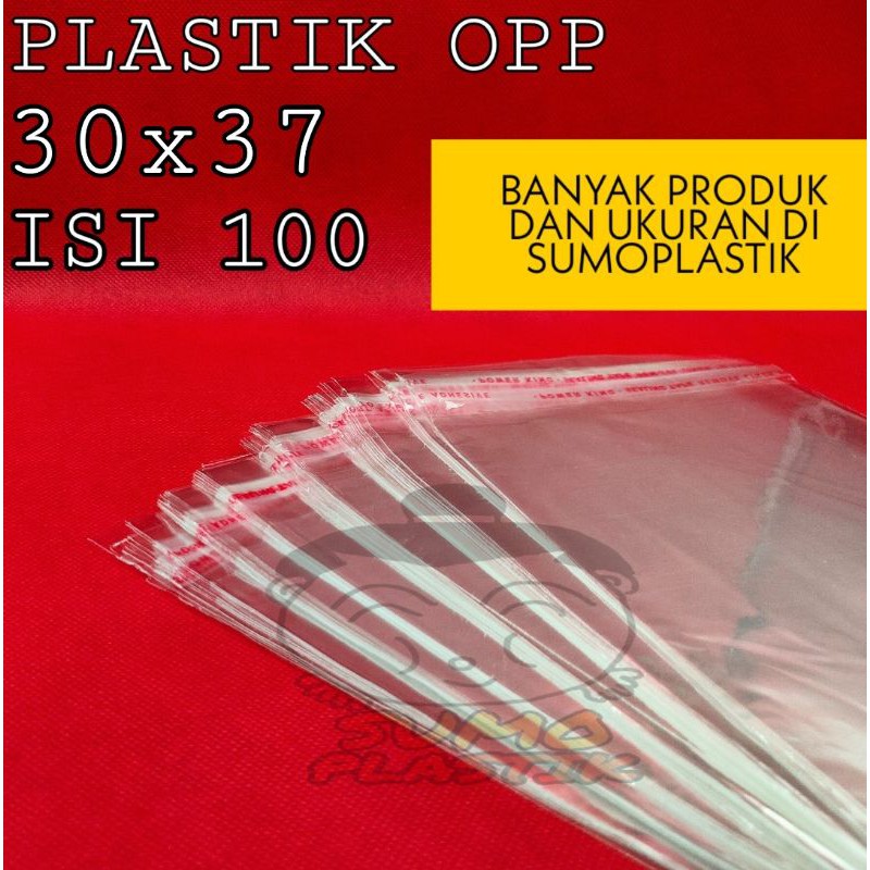 

opp plastik/plastik kaca lem 30x37(isi 100 lembar)