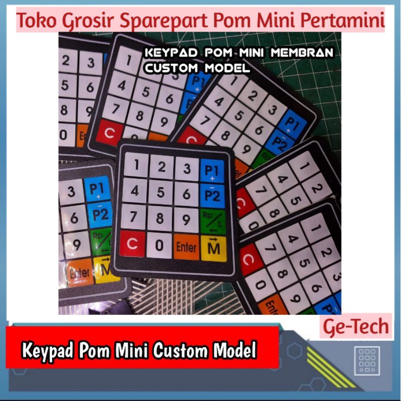 Keypad Pom Mini Membran 4x4 Tombol Model Custom Pertamini Digital