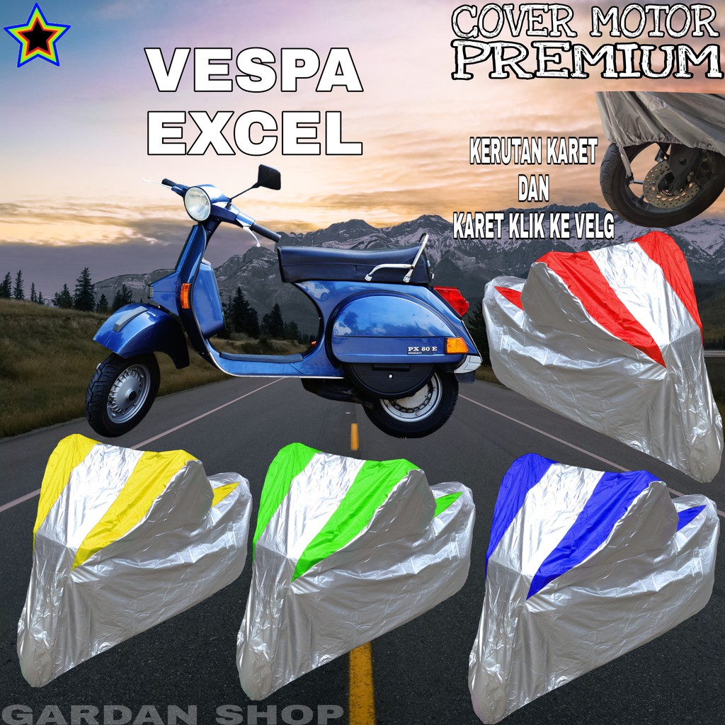 Sarung Motor VESPA EXCEL Silver KOMBINASI Body Cover Vespa PREMIUM