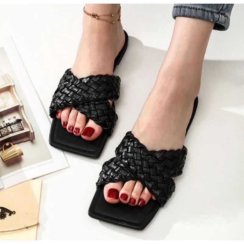 YUKI summer korea fashion sandal silang kepang anti slip 2022