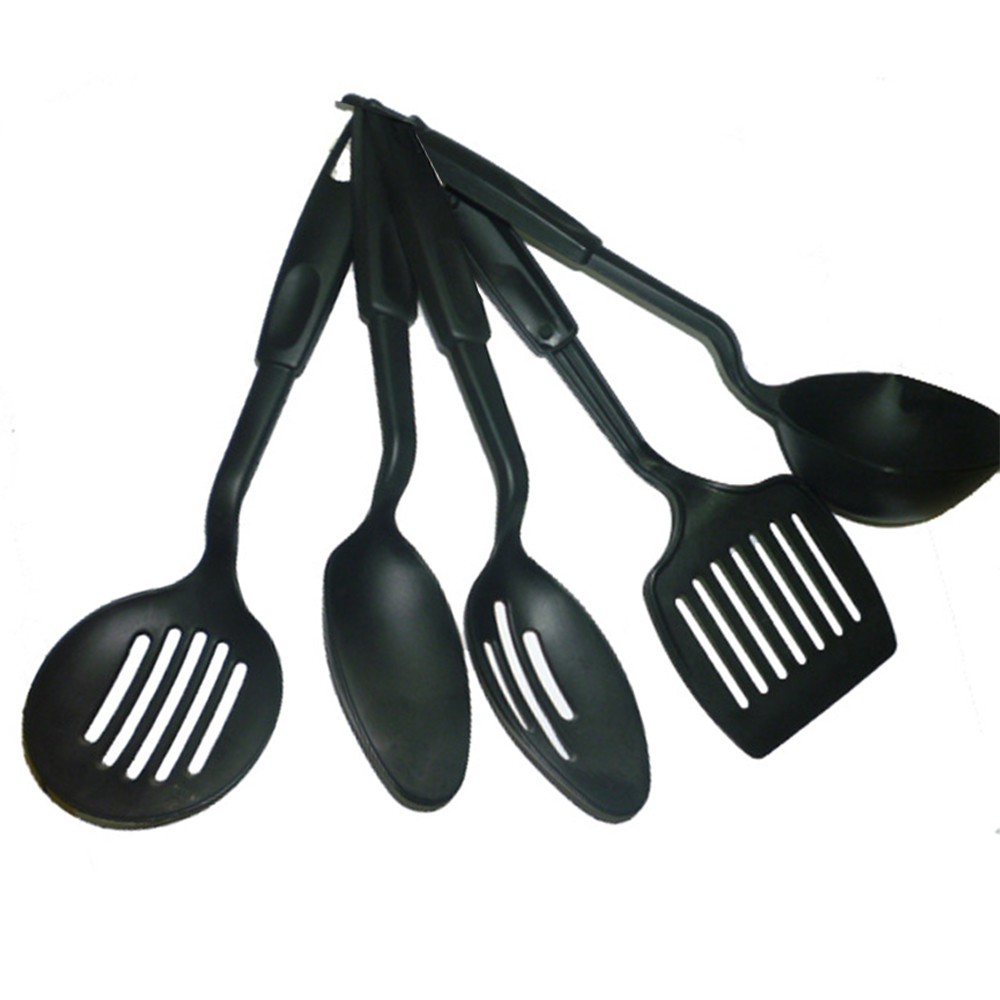 Alat Masak Spatula 6 Set Hitam - Spatula Plastik