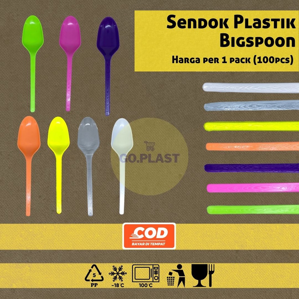 SENDOK MAKAN PLASTIK ISI 100PCS