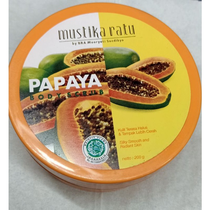 Mustika Ratu Body Scrub 200 gr / Lulur papaya
