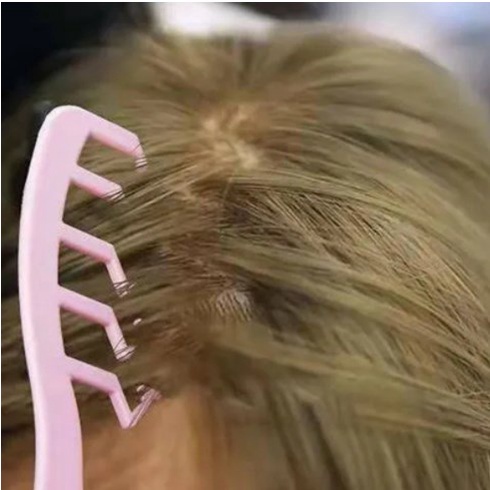 1pc Sisir Rambut Lurus Panjang Model Gigi Lebar Gaya Korea Untuk Dewasa