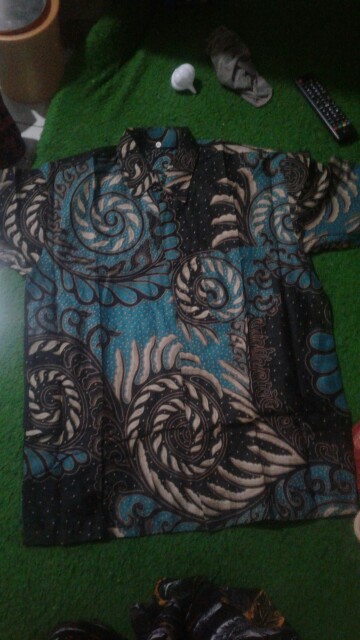 Maura Couple - Sania Ruffle Batik Keluarga Couple Jazy Gamis Syari - Gamis Kerah Jazz Motif Puser