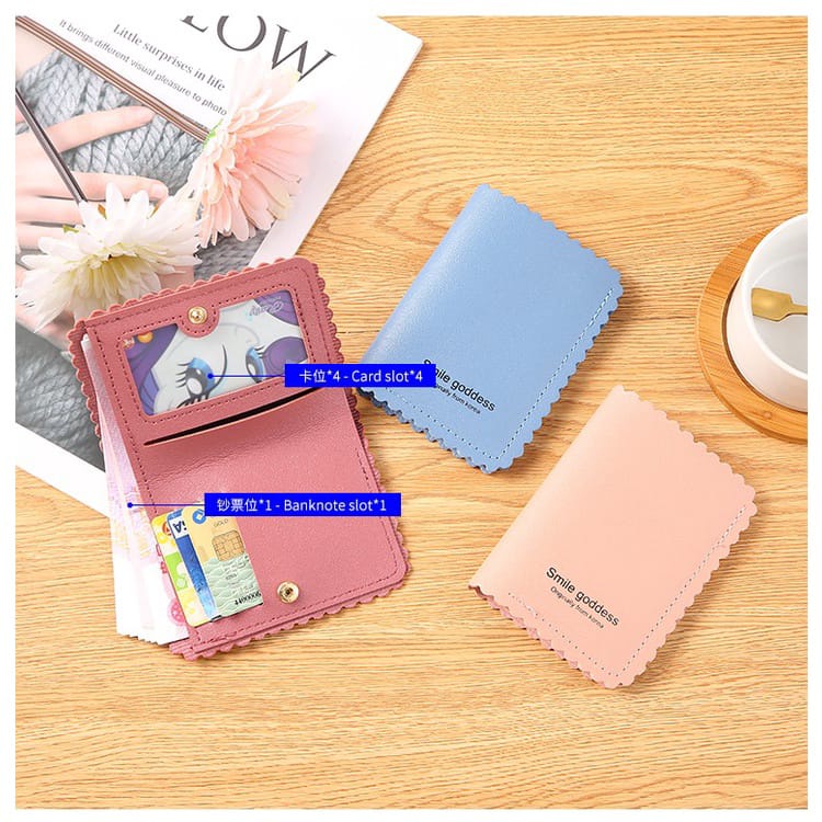 ♥TASBLUE♥ Dompet Lipat Dompet Kartu Lipat MPORT Fashion Trend Ladies Dompet Murah Import Wallet D58 Dompet wanita mini lipat pendek premium impor gaya Korea