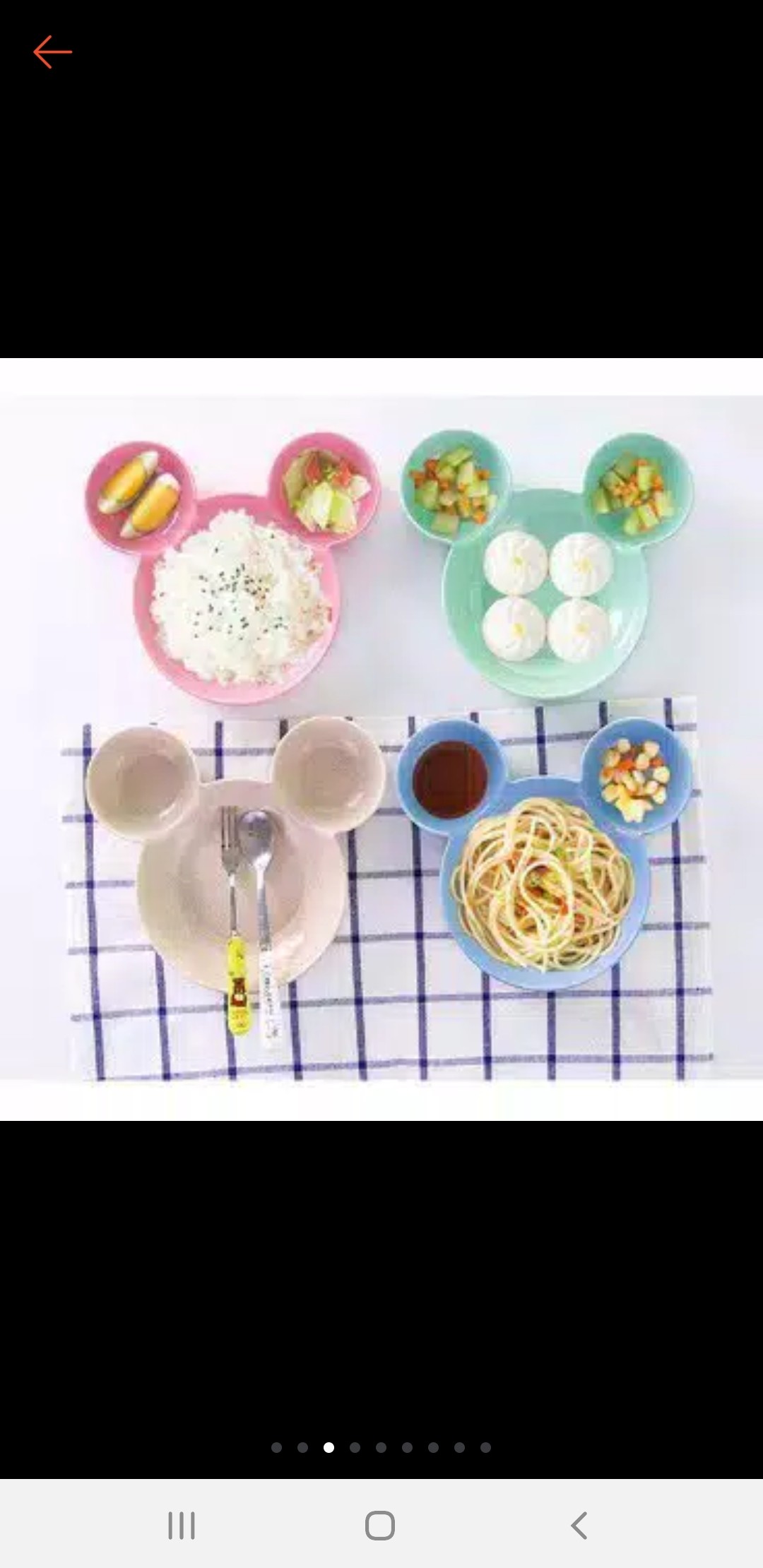 Mangkok Plastik Set Mickey Mouse Bentuk Unik Lucu Anak Murah Mmi