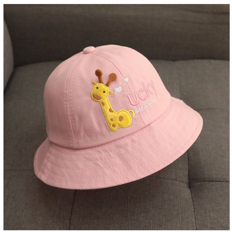 Topi Bucket Bayi  Anak Pelindung Matahari Motif Good lucky Jerapah Baby Fashion Style Premiium