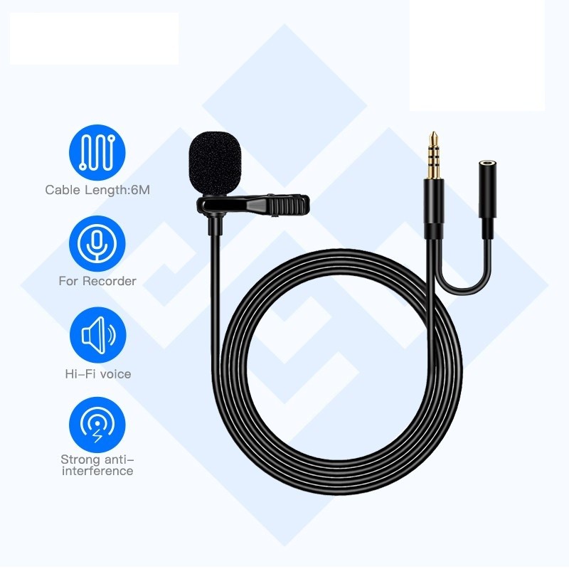 MIC MICROPHONE 3.5MM JACK CONDENSER WIRED MIC LIVE TIKTOK MIC LAVALIER