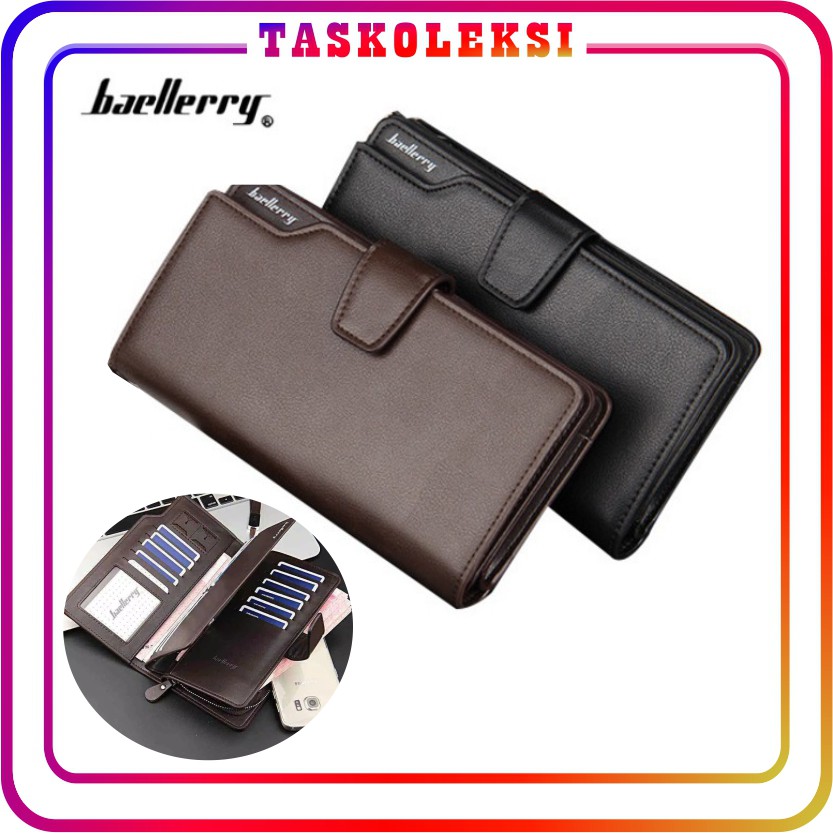 ☛TK☚ D003 Dompet Baellerry Original Kartu Import Wanita Pria Murah Panjang Korea Lipat Cowo