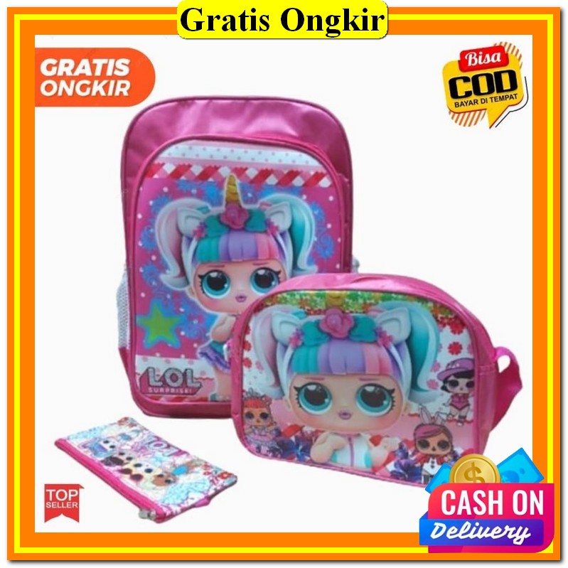Tas Sekolah Anak Perempuan Sd Smp Sma Kelas 1 2 3 4 5 6 7 8 9 10 11 12 Import Kuliah Kekinian Anti A