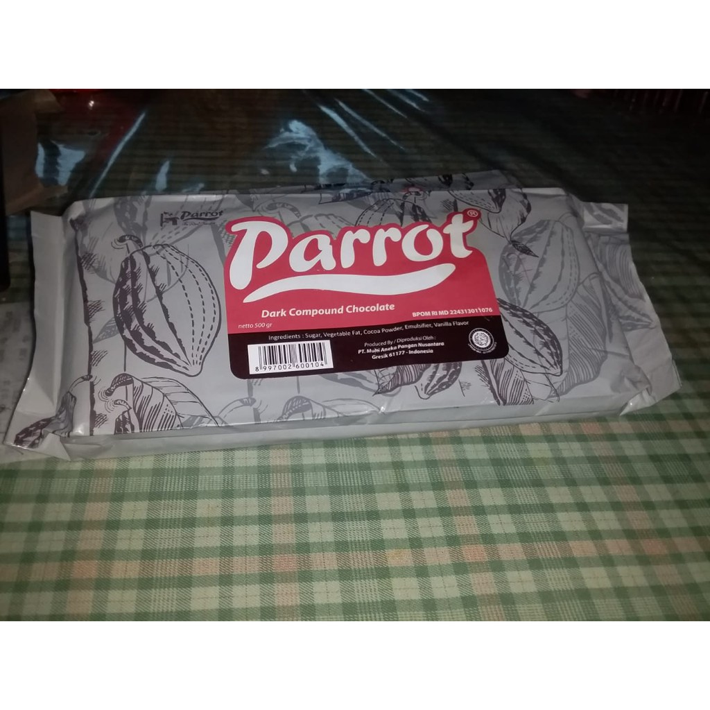 

COKLAT MURAH DARK CHOCOLATE COMPOUND 500gr/ Coklat Batang/ Cokelat Blok (PARROT)