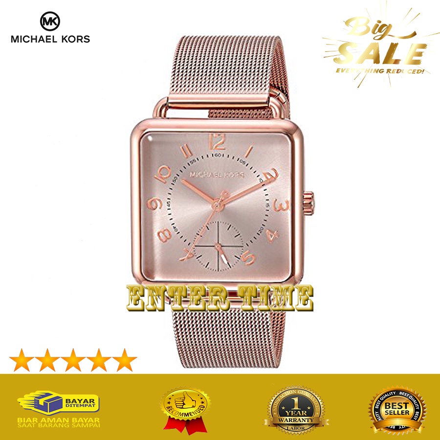 HOT SALE  JAM TANGAN WANITA IMPORT MICHAEL KORS TYPE MK3664 STAINLESS QUARTZ JAM TANGAN KASUAL WANIT